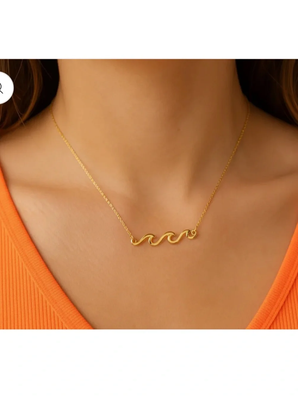 18K Gold Dipped “Crashing Waves” Necklace